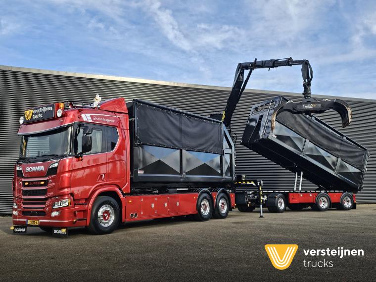 Scania R530 6x2 PALFINGER HAAK + EPSILON KRAAN + FLOOR AANHANGER